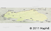 Physical Panoramic Map of Bondo, semi-desaturated