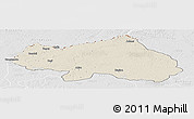 Shaded Relief Panoramic Map of Bondo, lighten, desaturated