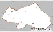 Gray Simple Map of Bondo, cropped outside