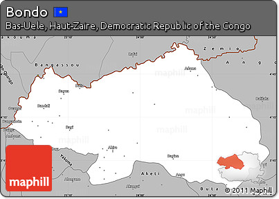 Gray Simple Map of Bondo