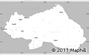Gray Simple Map of Bondo, single color outside