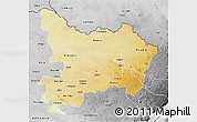 Physical 3D Map of Haut-Uele, desaturated
