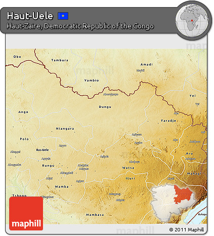 Physical 3D Map of Haut-Uele