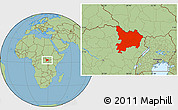 Savanna Style Location Map of Haut-Uele