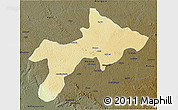 Physical 3D Map of Rungu, darken