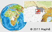 Physical Location Map of Rungu, highlighted country, highlighted parent region