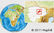 Physical Location Map of Rungu, highlighted grandparent region