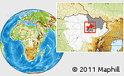 Physical Location Map of Rungu, highlighted parent region, highlighted grandparent region