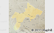 Physical Map of Rungu, semi-desaturated