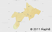 Physical Map of Rungu, single color outside