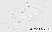 Silver Style Map of Rungu, single color outside
