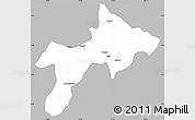 Gray Simple Map of Rungu, single color outside