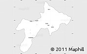 Silver Style Simple Map of Rungu, single color outside