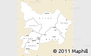 Classic Style Simple Map of Haut-Uele, single color outside