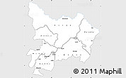 Silver Style Simple Map of Haut-Uele, single color outside