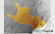 Physical 3D Map of Mahagi, desaturated