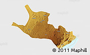 Physical 3D Map of Mahagi, single color outside
