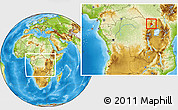 Physical Location Map of Mahagi, within the entire country