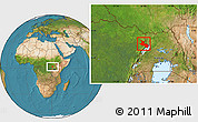 Satellite Location Map of Mahagi