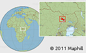 Savanna Style Location Map of Mahagi