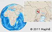 Shaded Relief Location Map of Mahagi