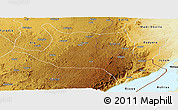 Physical Panoramic Map of Mahagi