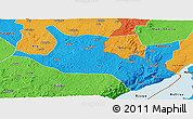 Political Panoramic Map of Mahagi