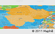 Political Shades Panoramic Map of Haut-Zaire