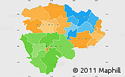 Political Simple Map of Haut-Zaire, single color outside