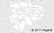 Silver Style Simple Map of Haut-Zaire, single color outside