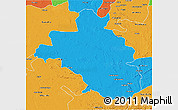 Political 3D Map of Bafwasende