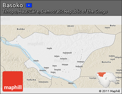 Classic Style 3D Map of Basoko