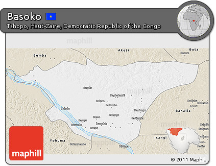 Classic Style 3D Map of Basoko