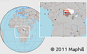 Gray Location Map of Basoko, highlighted parent region, highlighted grandparent region, within the entire country