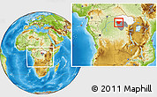 Physical Location Map of Basoko, highlighted parent region, highlighted grandparent region, within the entire country