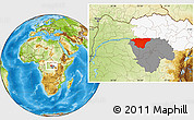 Physical Location Map of Basoko, highlighted parent region, highlighted grandparent region