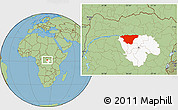Savanna Style Location Map of Basoko, highlighted parent region