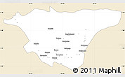 Classic Style Simple Map of Basoko, single color outside