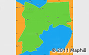 Political Simple Map of Isangi