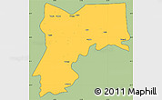 Savanna Style Simple Map of Isangi, cropped outside