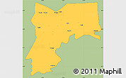 Savanna Style Simple Map of Isangi, single color outside
