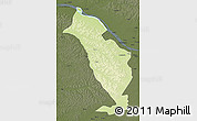 Physical 3D Map of Yohuma, darken