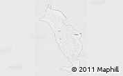 Silver Style 3D Map of Yohuma, single color outside