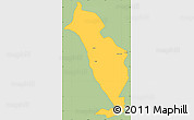 Savanna Style Simple Map of Yohuma, single color outside