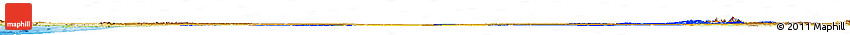 Flag Horizon Map of Democratic Republic of the Congo, physical outside, flag aligned to the middle
