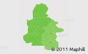 Political Shades 3D Map of Kasai-Occidental, cropped outside