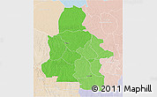 Political Shades 3D Map of Kasai-Occidental, lighten