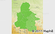 Political Shades 3D Map of Kasai-Occidental, physical outside