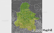 Satellite 3D Map of Kasai-Occidental, desaturated