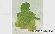 Satellite 3D Map of Kasai-Occidental, lighten